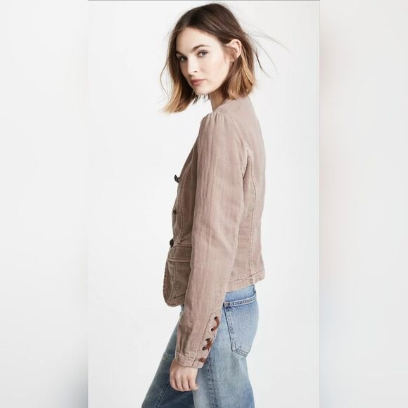 BlazerFree People Jagger Dusty Mauve Pink Jacket size M - Picture 3 of 11